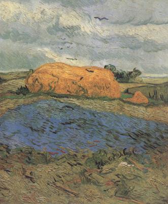 Vincent Van Gogh Haystacks under a Rainy Sky (nn04)